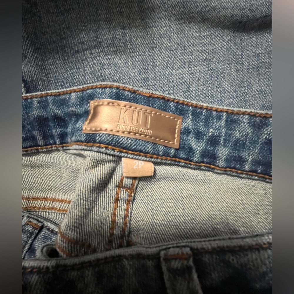 Kut from the Kloth Light Blue Wide Cuff Jeans - Picture 6 of 11